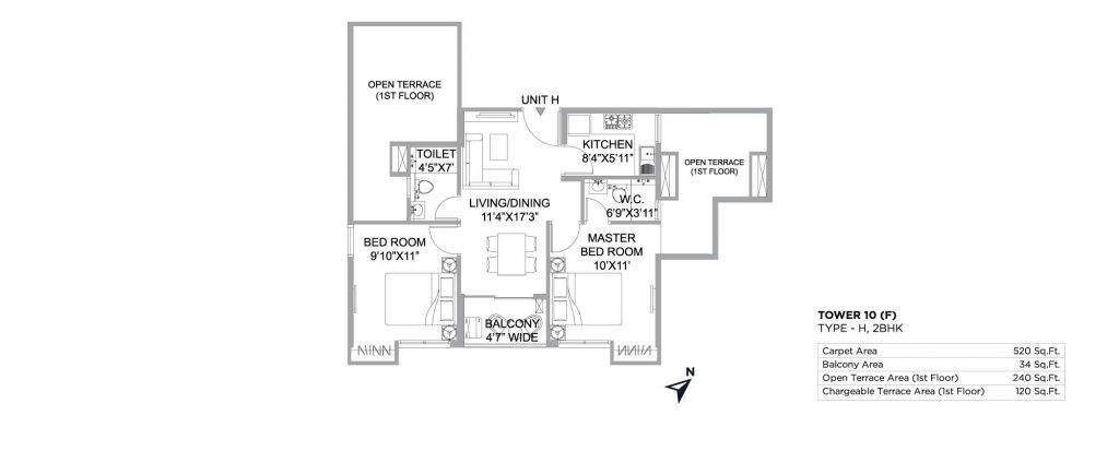 2 Bhk Apartment Autocad House Plan 30